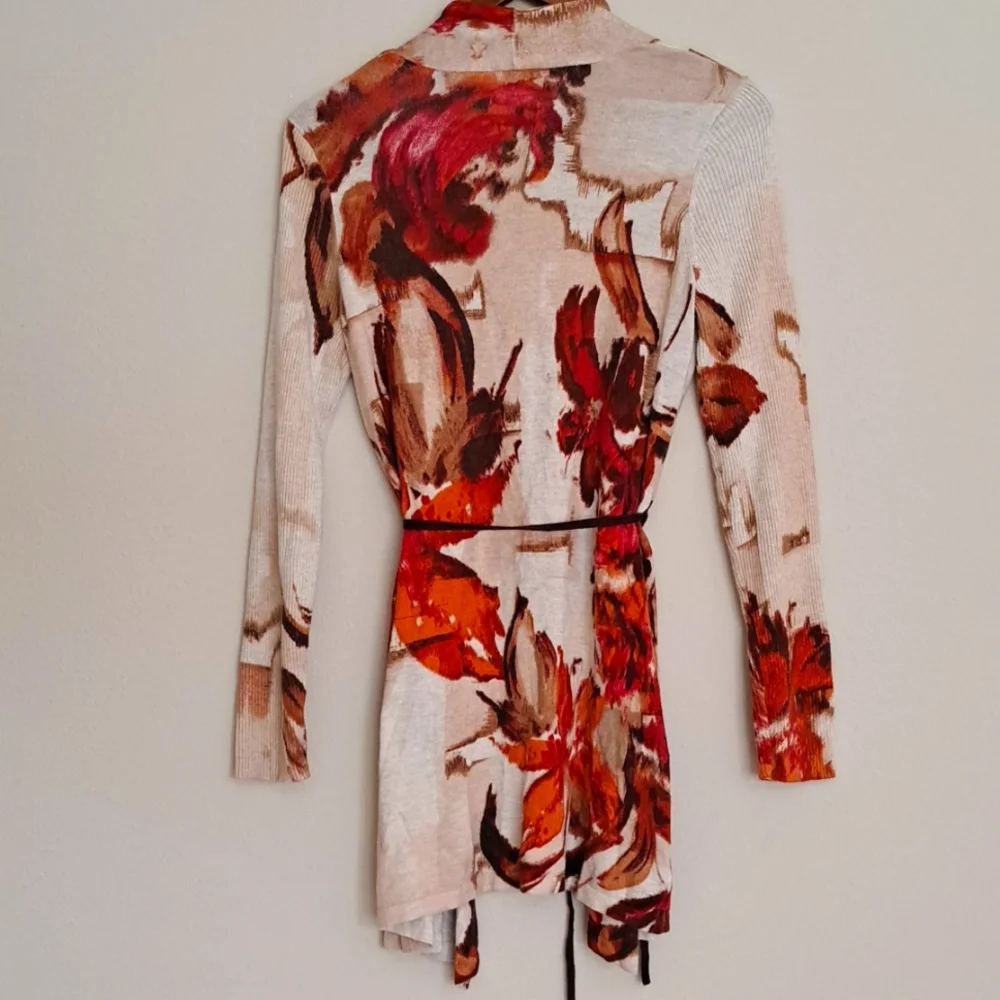 Chico's Warm Floral Valencia Cardigan size 0